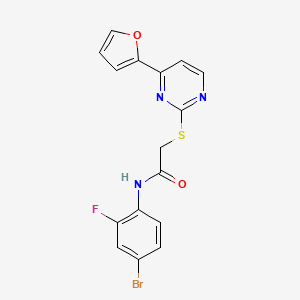 N-(4-bromo-2-fluorophenyl)-2-{[4-(furan-2-yl)pyrimidin-2-yl]sulfanyl}acetamide