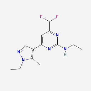 4-(difluoromethyl)-N-ethyl-6-(1-ethyl-5-methyl-1H-pyrazol-4-yl)pyrimidin-2-amine