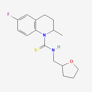 6-fluoro-2-methyl-N-(tetrahydrofuran-2-ylmethyl)-3,4-dihydroquinoline-1(2H)-carbothioamide