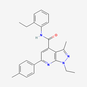 1-ethyl-N-(2-ethylphenyl)-3-methyl-6-(4-methylphenyl)-1H-pyrazolo[3,4-b]pyridine-4-carboxamide