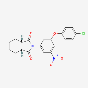 (3aR,7aS)-2-[3-(4-chlorophenoxy)-5-nitrophenyl]hexahydro-1H-isoindole-1,3(2H)-dione