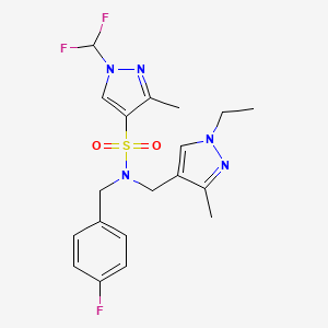 1-(difluoromethyl)-N-[(1-ethyl-3-methyl-1H-pyrazol-4-yl)methyl]-N-(4-fluorobenzyl)-3-methyl-1H-pyrazole-4-sulfonamide