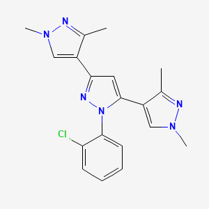 1-(2-chlorophenyl)-3,5-bis(1,3-dimethylpyrazol-4-yl)pyrazole