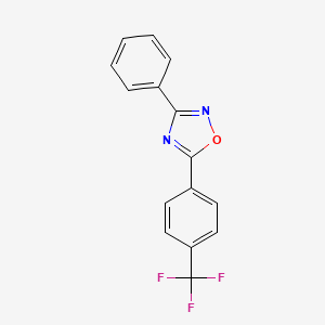 molecular formula C15H9F3N2O B10927447 3-Phenyl-5-[4-(trifluoromethyl)phenyl]-1,2,4-oxadiazole CAS No. 89804-66-0