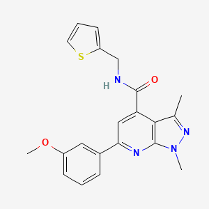 6-(3-methoxyphenyl)-1,3-dimethyl-N-(thiophen-2-ylmethyl)-1H-pyrazolo[3,4-b]pyridine-4-carboxamide