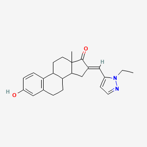 molecular formula C24H28N2O2 B10927463 (16E)-16-[(1-ethyl-1H-pyrazol-5-yl)methylidene]-3-hydroxyestra-1(10),2,4-trien-17-one 