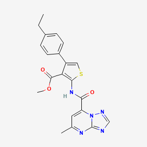 Methyl 4-(4-ethylphenyl)-2-{[(5-methyl[1,2,4]triazolo[1,5-a]pyrimidin-7-yl)carbonyl]amino}thiophene-3-carboxylate