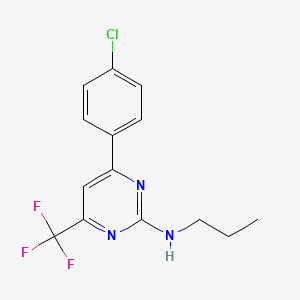 4-(4-chlorophenyl)-N-propyl-6-(trifluoromethyl)pyrimidin-2-amine