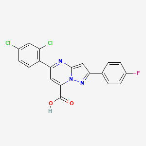 5-(2,4-Dichlorophenyl)-2-(4-fluorophenyl)pyrazolo[1,5-a]pyrimidine-7-carboxylic acid