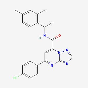 5-(4-chlorophenyl)-N-[1-(2,4-dimethylphenyl)ethyl][1,2,4]triazolo[1,5-a]pyrimidine-7-carboxamide