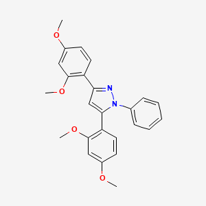 molecular formula C25H24N2O4 B10927562 3,5-bis(2,4-dimethoxyphenyl)-1-phenyl-1H-pyrazole 