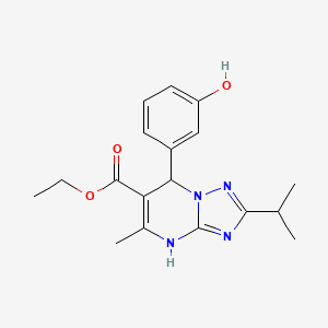 Ethyl 7-(3-hydroxyphenyl)-2-isopropyl-5-methyl-4,7-dihydro[1,2,4]triazolo[1,5-A]pyrimidine-6-carboxylate