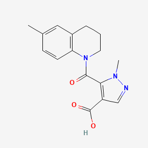 1-methyl-5-[(6-methyl-3,4-dihydroquinolin-1(2H)-yl)carbonyl]-1H-pyrazole-4-carboxylic acid