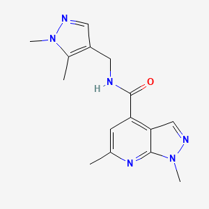 N-[(1,5-dimethyl-1H-pyrazol-4-yl)methyl]-1,6-dimethyl-1H-pyrazolo[3,4-b]pyridine-4-carboxamide