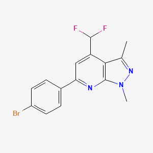 6-(4-bromophenyl)-4-(difluoromethyl)-1,3-dimethyl-1H-pyrazolo[3,4-b]pyridine