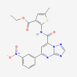 Ethyl 5-methyl-2-({[5-(3-nitrophenyl)[1,2,4]triazolo[1,5-a]pyrimidin-7-yl]carbonyl}amino)thiophene-3-carboxylate