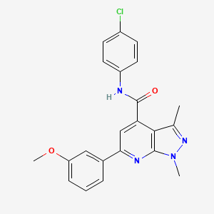 N-(4-chlorophenyl)-6-(3-methoxyphenyl)-1,3-dimethyl-1H-pyrazolo[3,4-b]pyridine-4-carboxamide