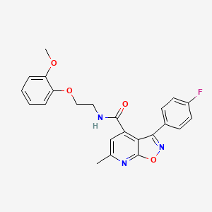 molecular formula C23H20FN3O4 B10927758 3-(4-fluorophenyl)-N-[2-(2-methoxyphenoxy)ethyl]-6-methyl[1,2]oxazolo[5,4-b]pyridine-4-carboxamide 