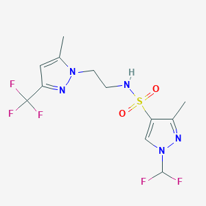 1-(difluoromethyl)-3-methyl-N-{2-[5-methyl-3-(trifluoromethyl)-1H-pyrazol-1-yl]ethyl}-1H-pyrazole-4-sulfonamide