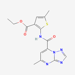 Ethyl 5-methyl-2-{[(5-methyl[1,2,4]triazolo[1,5-a]pyrimidin-7-yl)carbonyl]amino}thiophene-3-carboxylate