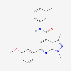 molecular formula C23H22N4O2 B10927856 6-(3-methoxyphenyl)-1,3-dimethyl-N-(3-methylphenyl)-1H-pyrazolo[3,4-b]pyridine-4-carboxamide 