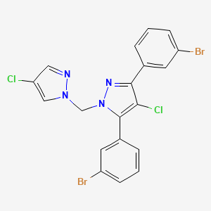 3,5-bis(3-bromophenyl)-4-chloro-1-[(4-chloro-1H-pyrazol-1-yl)methyl]-1H-pyrazole