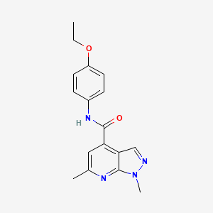 molecular formula C17H18N4O2 B10927892 N-(4-ethoxyphenyl)-1,6-dimethyl-1H-pyrazolo[3,4-b]pyridine-4-carboxamide 