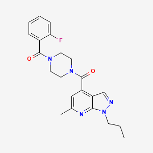 (2-fluorophenyl){4-[(6-methyl-1-propyl-1H-pyrazolo[3,4-b]pyridin-4-yl)carbonyl]piperazin-1-yl}methanone