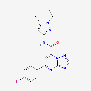 N-(1-ethyl-5-methyl-1H-pyrazol-3-yl)-5-(4-fluorophenyl)[1,2,4]triazolo[1,5-a]pyrimidine-7-carboxamide