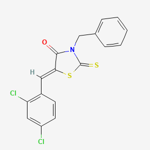 (5Z)-3-benzyl-5-(2,4-dichlorobenzylidene)-2-thioxo-1,3-thiazolidin-4-one