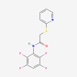 2-(pyridin-2-ylsulfanyl)-N-(2,3,5,6-tetrafluorophenyl)acetamide