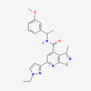 6-(1-ethyl-1H-pyrazol-3-yl)-N-[1-(3-methoxyphenyl)ethyl]-3-methyl[1,2]oxazolo[5,4-b]pyridine-4-carboxamide