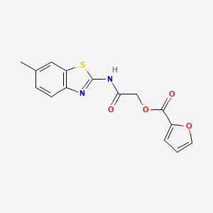 Furan-2-carboxylic acid (6-methyl-benzothiazol-2-ylcarbamoyl)-methyl ester