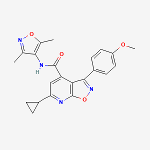 molecular formula C22H20N4O4 B10928050 6-cyclopropyl-N-(3,5-dimethyl-1,2-oxazol-4-yl)-3-(4-methoxyphenyl)[1,2]oxazolo[5,4-b]pyridine-4-carboxamide 