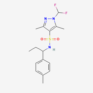 1-(difluoromethyl)-3,5-dimethyl-N-[1-(4-methylphenyl)propyl]-1H-pyrazole-4-sulfonamide