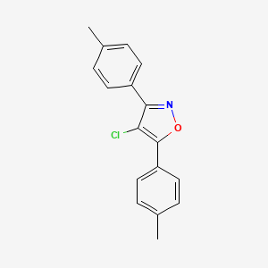 molecular formula C17H14ClNO B10928075 4-Chloro-3,5-bis(4-methylphenyl)-1,2-oxazole 