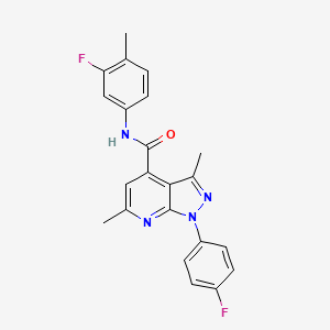 N-(3-fluoro-4-methylphenyl)-1-(4-fluorophenyl)-3,6-dimethyl-1H-pyrazolo[3,4-b]pyridine-4-carboxamide