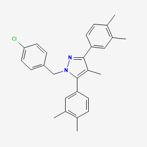 1-(4-chlorobenzyl)-3,5-bis(3,4-dimethylphenyl)-4-methyl-1H-pyrazole