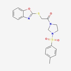 2-[(2-{3-[(4-Methylphenyl)sulfonyl]imidazolidin-1-yl}-2-oxoethyl)thio]-1,3-benzoxazole