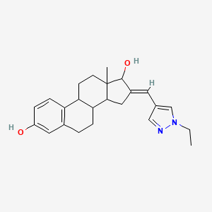 molecular formula C24H30N2O2 B10928146 (16E)-16-[(1-ethyl-1H-pyrazol-4-yl)methylidene]estra-1(10),2,4-triene-3,17-diol 