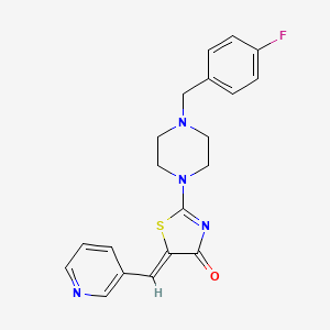 molecular formula C20H19FN4OS B10928204 (5Z)-2-[4-(4-fluorobenzyl)piperazin-1-yl]-5-(pyridin-3-ylmethylidene)-1,3-thiazol-4(5H)-one 