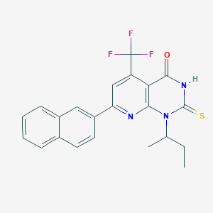 1-(butan-2-yl)-7-(naphthalen-2-yl)-2-sulfanyl-5-(trifluoromethyl)pyrido[2,3-d]pyrimidin-4(1H)-one