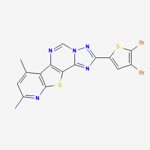 4-(4,5-dibromothiophen-2-yl)-11,13-dimethyl-16-thia-3,5,6,8,14-pentazatetracyclo[7.7.0.02,6.010,15]hexadeca-1(9),2,4,7,10(15),11,13-heptaene