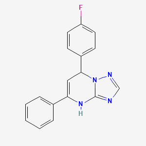 molecular formula C17H13FN4 B10928304 7-(4-Fluorophenyl)-5-phenyl-4,7-dihydro[1,2,4]triazolo[1,5-a]pyrimidine 