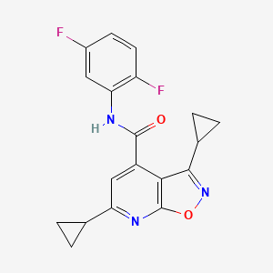 3,6-dicyclopropyl-N-(2,5-difluorophenyl)[1,2]oxazolo[5,4-b]pyridine-4-carboxamide