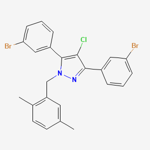 3,5-bis(3-bromophenyl)-4-chloro-1-(2,5-dimethylbenzyl)-1H-pyrazole