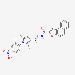 N'-{(E)-[2,5-dimethyl-1-(2-methyl-4-nitrophenyl)-1H-pyrrol-3-yl]methylidene}naphtho[2,1-b]furan-2-carbohydrazide