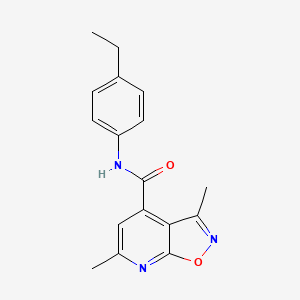 molecular formula C17H17N3O2 B10928328 N-(4-ethylphenyl)-3,6-dimethyl[1,2]oxazolo[5,4-b]pyridine-4-carboxamide 