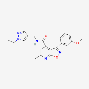 molecular formula C21H21N5O3 B10928331 N-[(1-ethyl-1H-pyrazol-4-yl)methyl]-3-(3-methoxyphenyl)-6-methyl[1,2]oxazolo[5,4-b]pyridine-4-carboxamide 