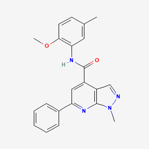 N-(2-methoxy-5-methylphenyl)-1-methyl-6-phenyl-1H-pyrazolo[3,4-b]pyridine-4-carboxamide